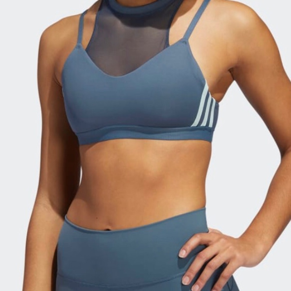 ADIDAS 3 stripes mesh bra , size M